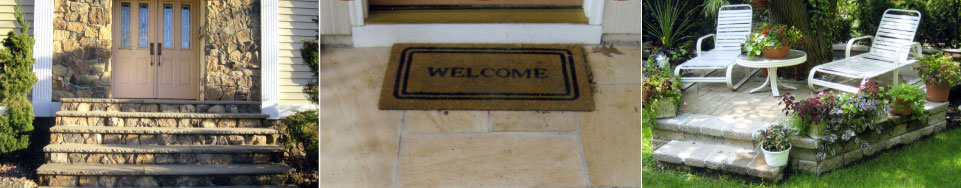 Stone Steps, Patios, Walkways, Fireplaces and Facades